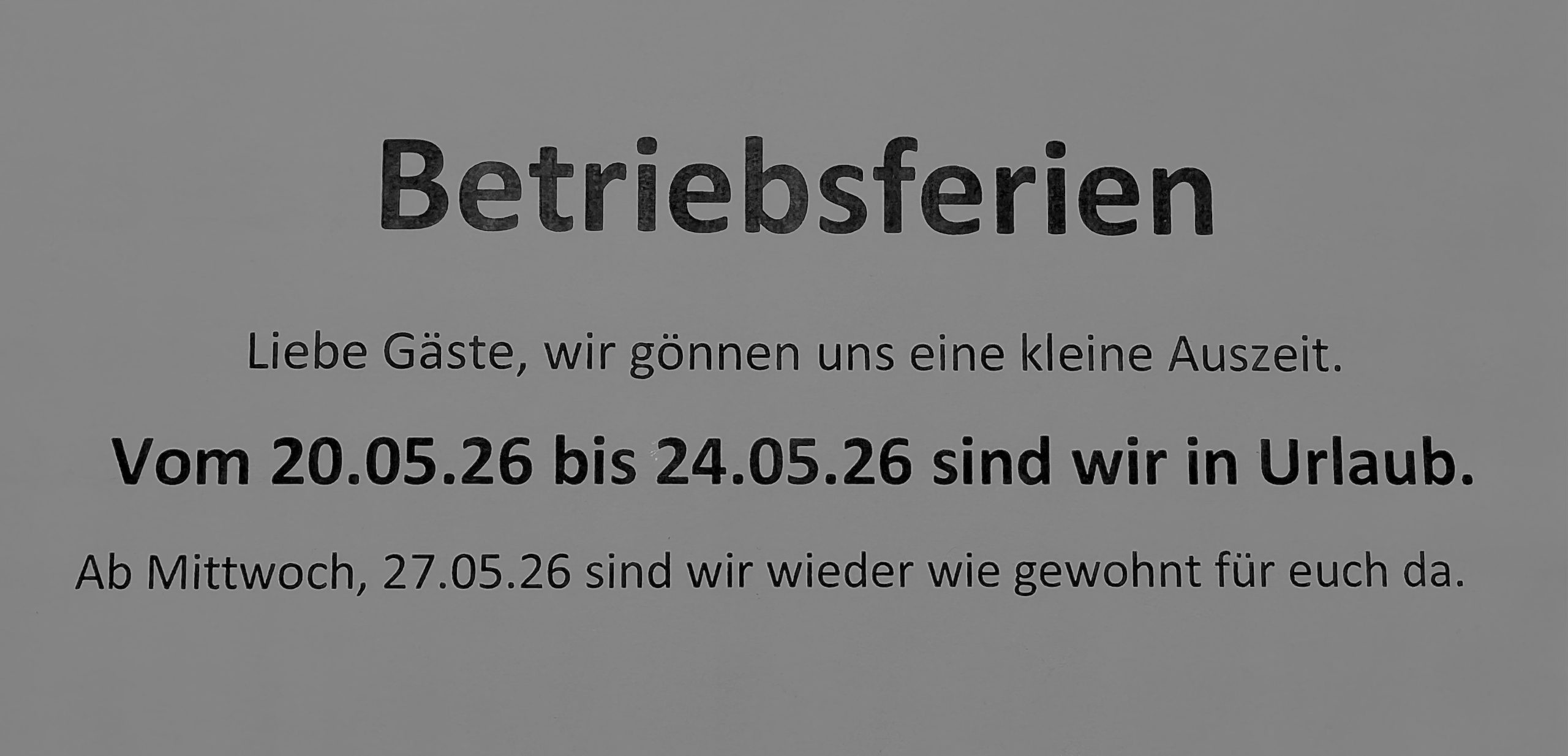 Read more about the article Wir machen Urlaub